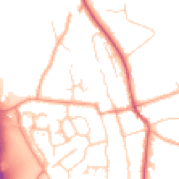 Daytime road noise heatmap for SG3 6EN