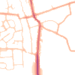 Daytime road noise heatmap for SG3 6HB