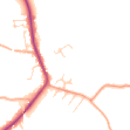 Daytime road noise heatmap for SG3 6HW