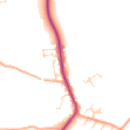 Daytime road noise heatmap for SG3 6HY