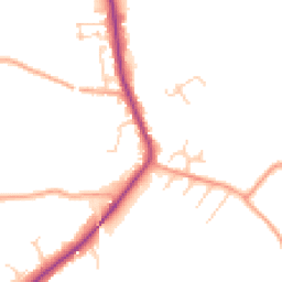 Daytime road noise heatmap for SG3 6JP