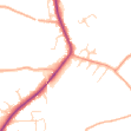 Daytime road noise heatmap for SG3 6JU