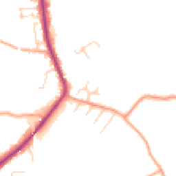 Daytime road noise heatmap for SG3 6LX
