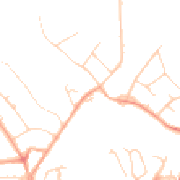 Daytime road noise heatmap for SG4 0AA