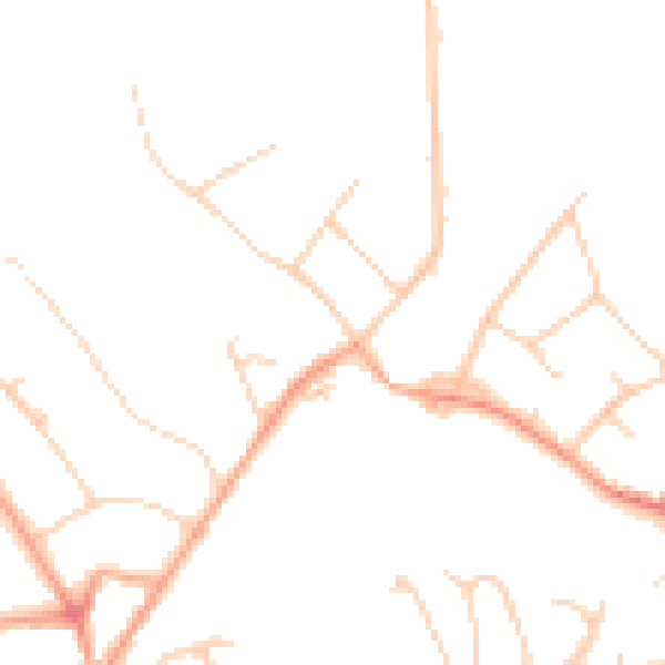 Daytime road noise heatmap for SG4 0AH