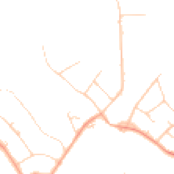 Daytime road noise heatmap for SG4 0AJ