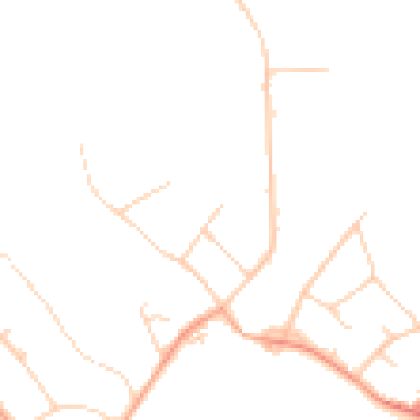 Daytime road noise heatmap for SG4 0AL