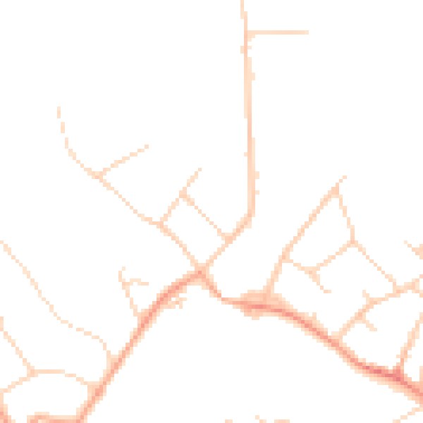 Daytime road noise heatmap for SG4 0AN