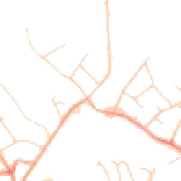 Daytime road noise heatmap for SG4 0AQ