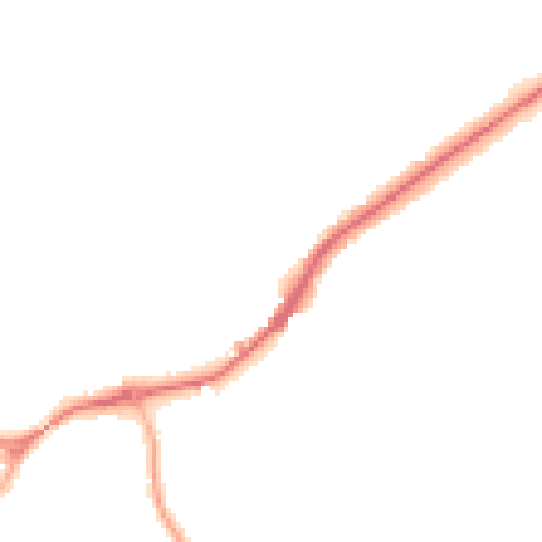 Night-time road noise heatmap for SG4 0AS