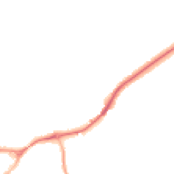 Night-time road noise heatmap for SG4 0AT