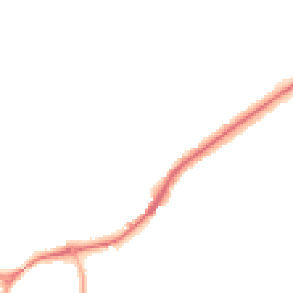 Night-time road noise heatmap for SG4 0AX