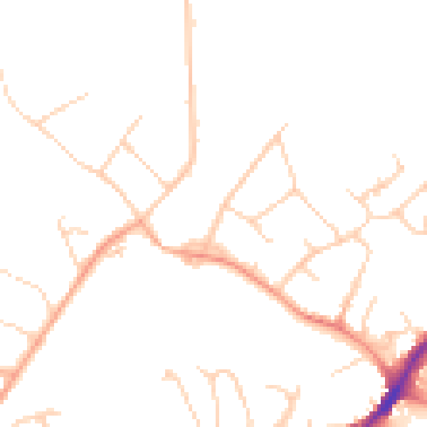 Daytime road noise heatmap for SG4 0BA