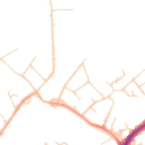 Daytime road noise heatmap for SG4 0BD