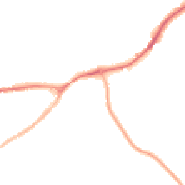 Night-time road noise heatmap for SG4 0DH