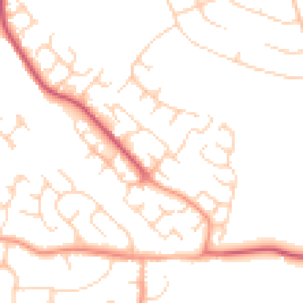 Daytime road noise heatmap for SG4 0DP