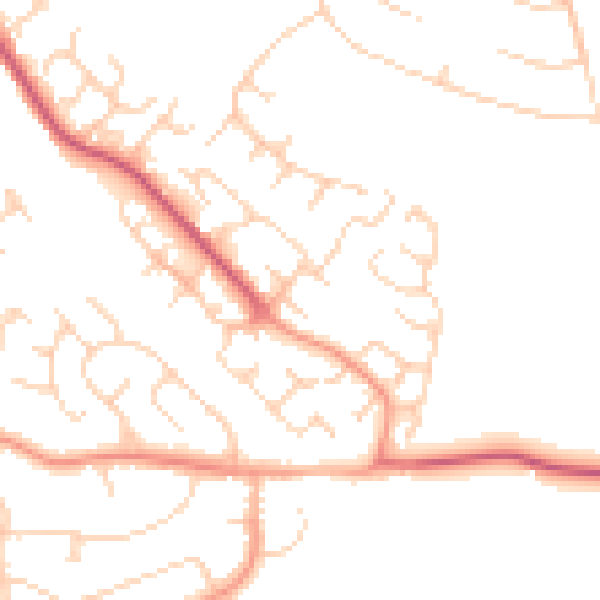 Daytime road noise heatmap for SG4 0DR