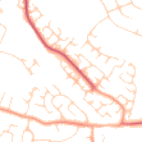 Daytime road noise heatmap for SG4 0ED