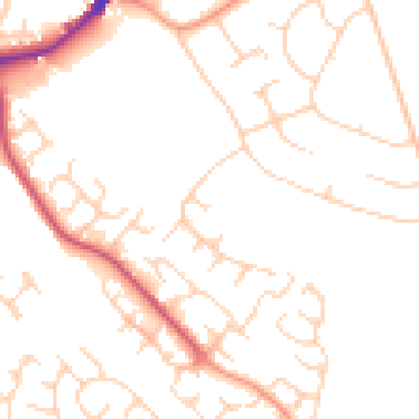 Daytime road noise heatmap for SG4 0PE
