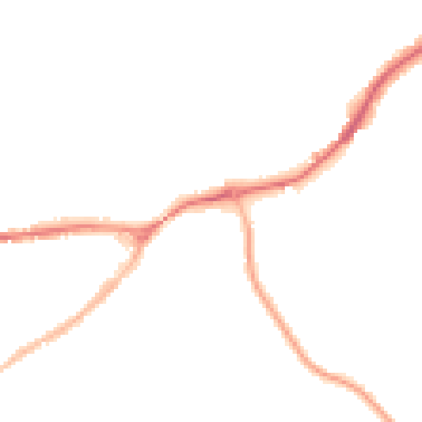 Night-time road noise heatmap for SG4 0RB