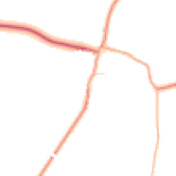 Daytime road noise heatmap for SG4 7ER