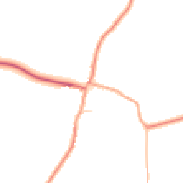 Daytime road noise heatmap for SG4 7ET