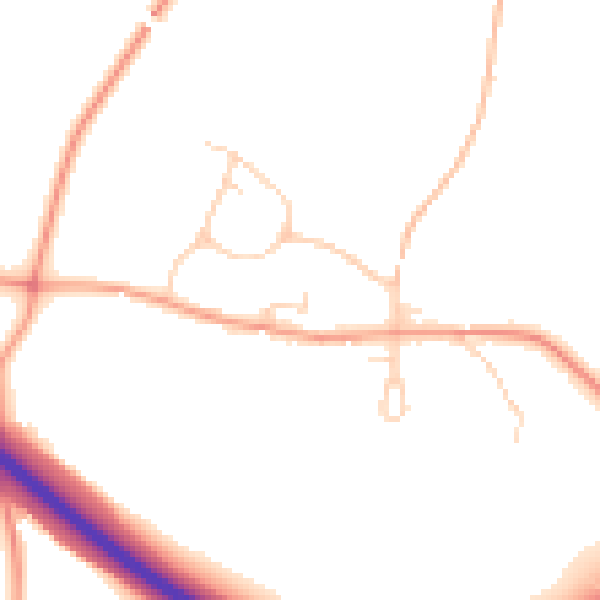 Daytime road noise heatmap for SG4 7HP