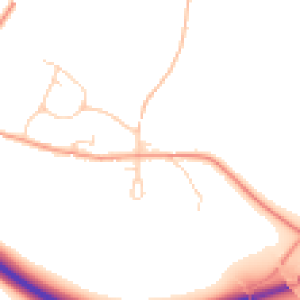 Daytime road noise heatmap for SG4 7HU