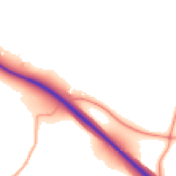 Daytime road noise heatmap for SG4 7JY