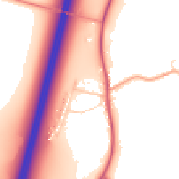 Daytime road noise heatmap for SG4 7LN