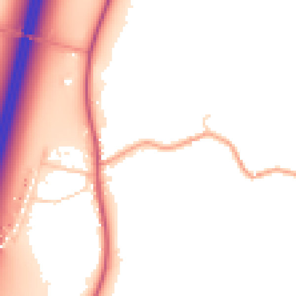 Daytime road noise heatmap for SG4 7LR