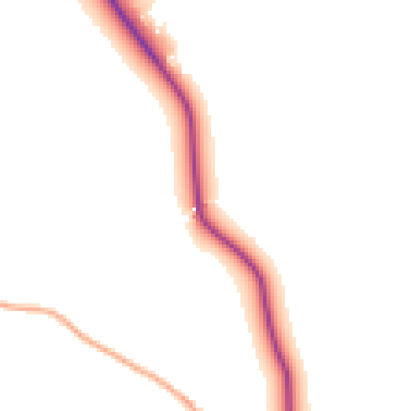 Daytime road noise heatmap for SG4 7PJ