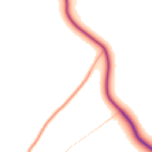 Daytime road noise heatmap for SG4 7PW