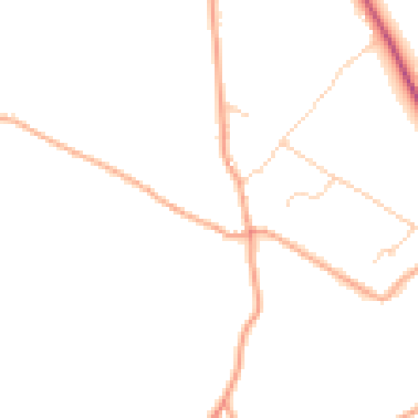 Daytime road noise heatmap for SG4 7QB