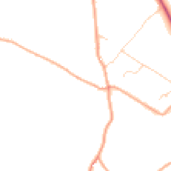 Daytime road noise heatmap for SG4 7QD