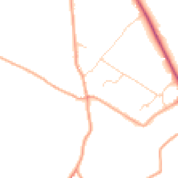 Daytime road noise heatmap for SG4 7QG