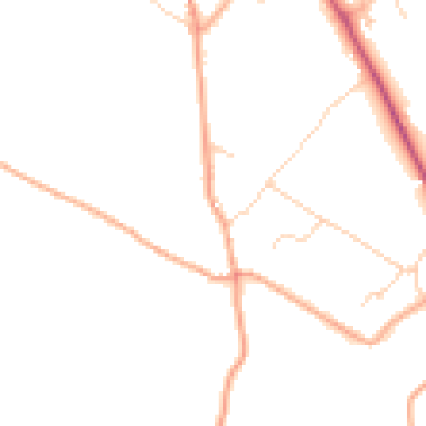 Daytime road noise heatmap for SG4 7QH