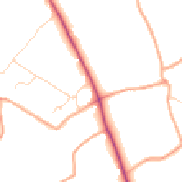 Daytime road noise heatmap for SG4 7RD