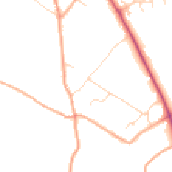 Daytime road noise heatmap for SG4 7RL