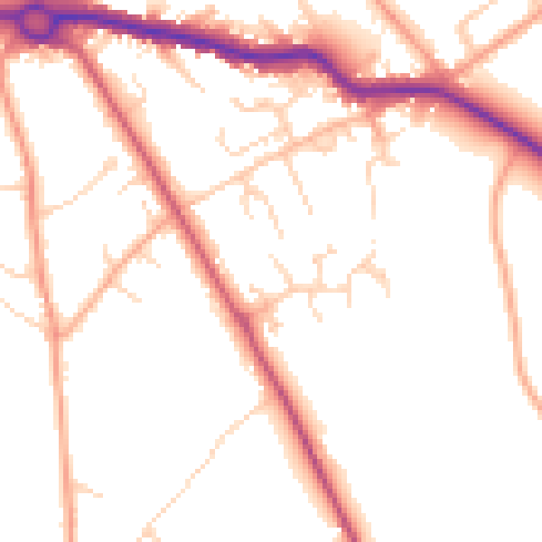 Daytime road noise heatmap for SG4 7SR