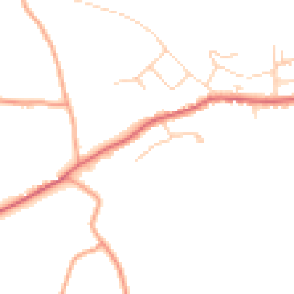 Daytime road noise heatmap for SG4 8BL