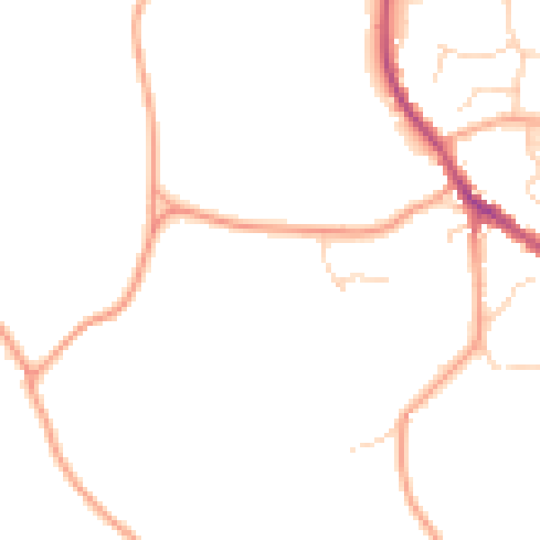 Daytime road noise heatmap for SG4 8DZ