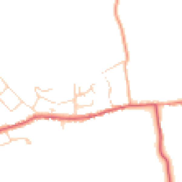 Daytime road noise heatmap for SG4 8EQ
