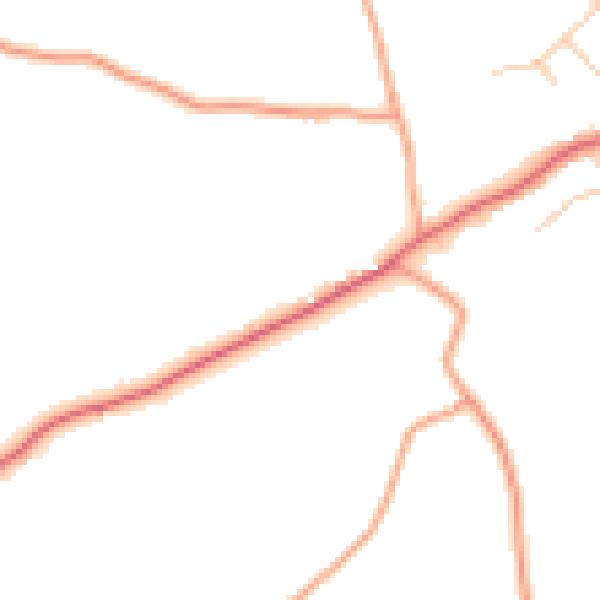 Daytime road noise heatmap for SG4 8ET