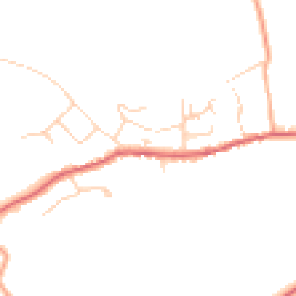 Daytime road noise heatmap for SG4 8PW