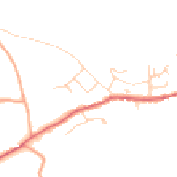 Daytime road noise heatmap for SG4 8QD
