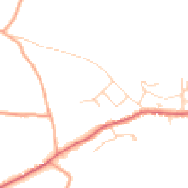 Daytime road noise heatmap for SG4 8QG