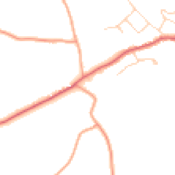Daytime road noise heatmap for SG4 8QT