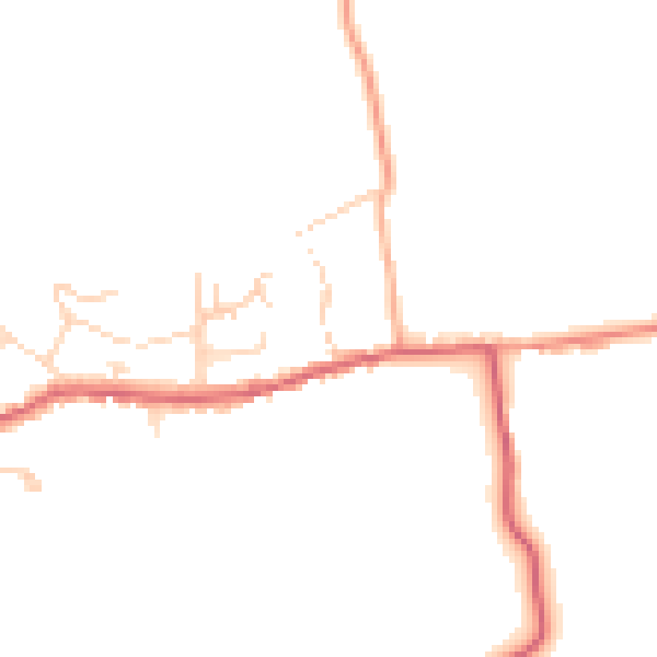 Daytime road noise heatmap for SG4 8RP