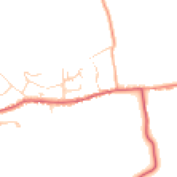Daytime road noise heatmap for SG4 8RZ